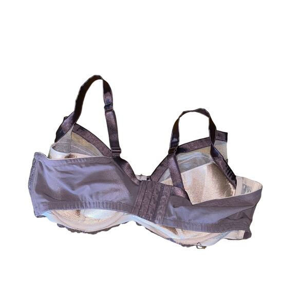 Cacique Seriously Sexy Purple Lace Underwire Balconette Bra Size 42DDD - Picture 3 of 6